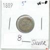 Image 1 : 1889 Canadian 5 cent silver coin