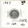 Image 1 : 1907 Canadian 5 cent silver coin
