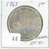 Image 1 : 1963 Canadian silver dollar