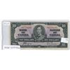 Image 1 : 1937 Canadian King George 10 dollar bill - Cut top border