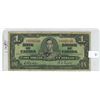 Image 1 : 1937 Canadian King George 1 dollar bill