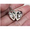 Image 4 : sterling silver heart locket with sterling silver chain
