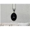 Image 2 : sterling silver chain (23g) with black stone