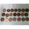 Image 3 : 21 U.S.A. peenies and 7 ten cent coins