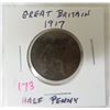 Image 1 : 1917 great Britain half penny
