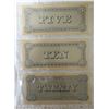 Image 2 : Lot of 3 Replica Confederate States of America notes. Includes $5, $10 & $20. None of these notes ar