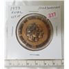 Image 1 : 1973 Royal Visit to Scarborough, Ontario medal. 37mm bronze.