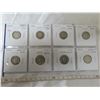 Image 1 : Lot of 8 U.S. Barber Liberty Head & Mercury Silver Dimes. Includes 1914, 1916, 1924, 1926, 1934, 193