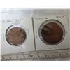 Image 1 : Lot of 2 1939 Royal Visit to Canada medals. Includes small bronze & large bronze.