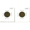 Image 2 : 1932 + 1933 Canadian one cent