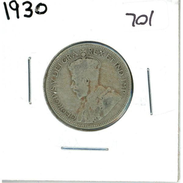 1930 Canadian 25 cents