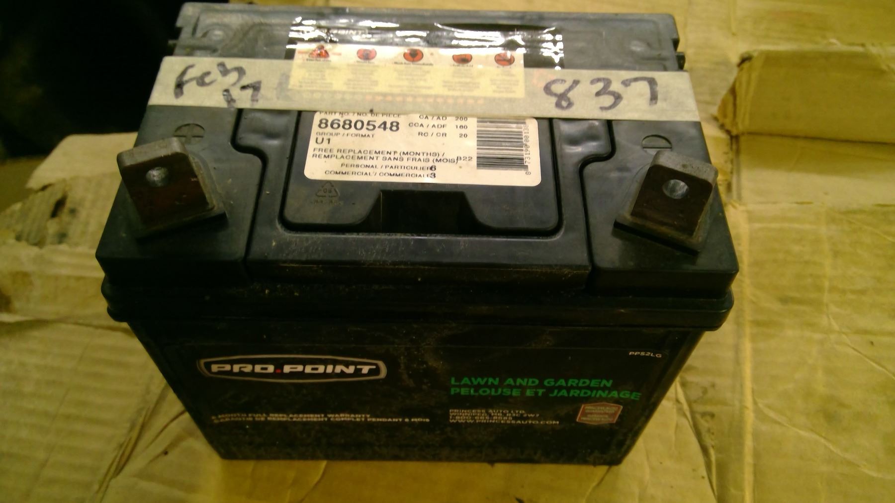 Propoint Battery Pro Point 12V lawn and garden battery - Schmalz Auctions
