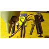 Image 2 : oil filter wrench's, grease gun, tire gauge and funnel