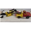 Image 1 : Tonka tow truck and vintage tonka metal backhoe/ front end loader