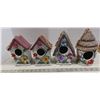Image 1 : 4 ceramic bird houses