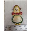 Image 2 : 2 vintage chalkware Dutch girls head wall hangings