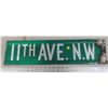 Image 1 : 11th AVE. N.W. street sign 6"x24"