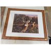 Image 1 : Deer art print picture framed ( 31.5"x25.5")