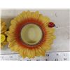 Image 2 : pair of sunflower tealight votive candle holders