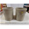 Image 1 : Pair of 1 gallon crocks( Alberta potteries)