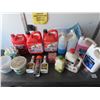 Image 1 : tote of fluids - antifreeze, gasoline antifreeze, etc.