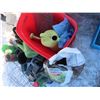 Image 5 : tote of gardening supplies - pots, watering cans, etc.
