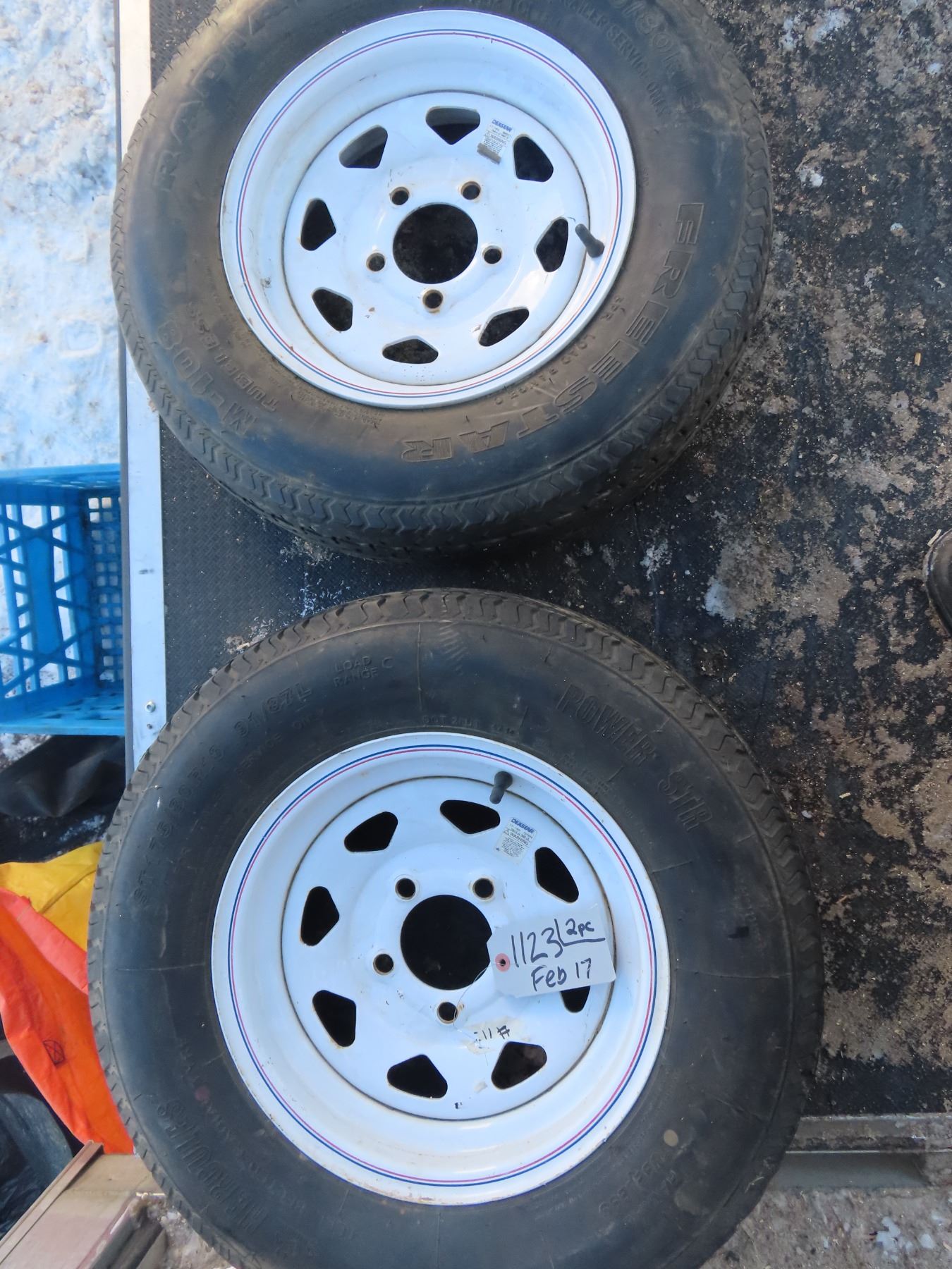 2x 175/80R13 utility trailer tires and rims - Hercules and Free star ...