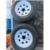 Image 1 : 2x 175/80R13 utility trailer tires and rims - Hercules and Free star