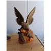 Image 1 : wooden eagle statue - 13.5"H - chip on wing