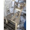 Image 4 : 3 plastic garden chairs, folding chair and vintage wooden chair
