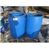 Image 1 : 2 blue plastic 45 gallon rain water barrels