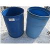 Image 1 : 2 blue plastic 45 gallon rain water barrels