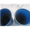 Image 2 : 2 blue plastic 45 gallon rain water barrels