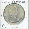 Image 2 : 1967 Canadian Centennial "Goose" silver dollar