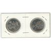 Image 2 : 2x 1982 Canadian 50 cent coins - small & large bust