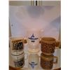 Image 1 : Three Vintage Father Mugs, ceramic and glass, and Walt Disney World (mirror NOT included)