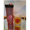 Image 1 : Tervus Breast Cancer Awareness Public Ribbon Tumbler and Motivational Coffee Mug (mirror NOT include