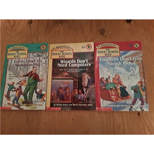 Three Adventures of the Bailey School Kids books, Giants Don’t Go Snowboarding, 1998, Wizards Don’t 