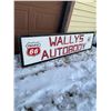 Image 3 : Large "Wally's Autobody" sign - from Blaine Lake - 8ft x 2ftW