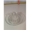 Image 1 : Clear glass reamer/juicer - 5" w