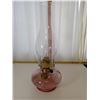 Image 2 : Electric oil lamp (with glass chimney) - pink base