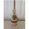 Image 1 : Electric red & white lamp (with glass chimney)