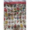 Image 6 : Antique tobacco flower silks, made into pillowcase - 19"x19"