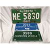 Image 1 : 3 Alberta license plates