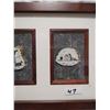 Image 3 : Framed work of art, antler paintings - 17"x9"