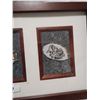 Image 4 : Framed work of art, antler paintings - 17"x9"
