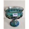 Image 1 : Green carnival glass candy bowl - 5"