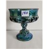 Image 2 : Green carnival glass candy bowl - 5"