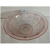 Image 1 : Depression pink glass bowl - 8.5"