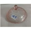 Image 5 : Depression pink glass candy dish, with lid - 6"